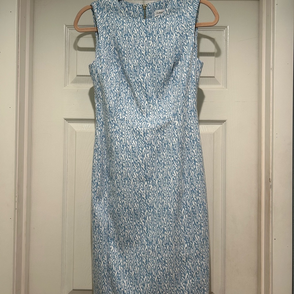 Calvin Klein Blue Sleeveless Midi Dress